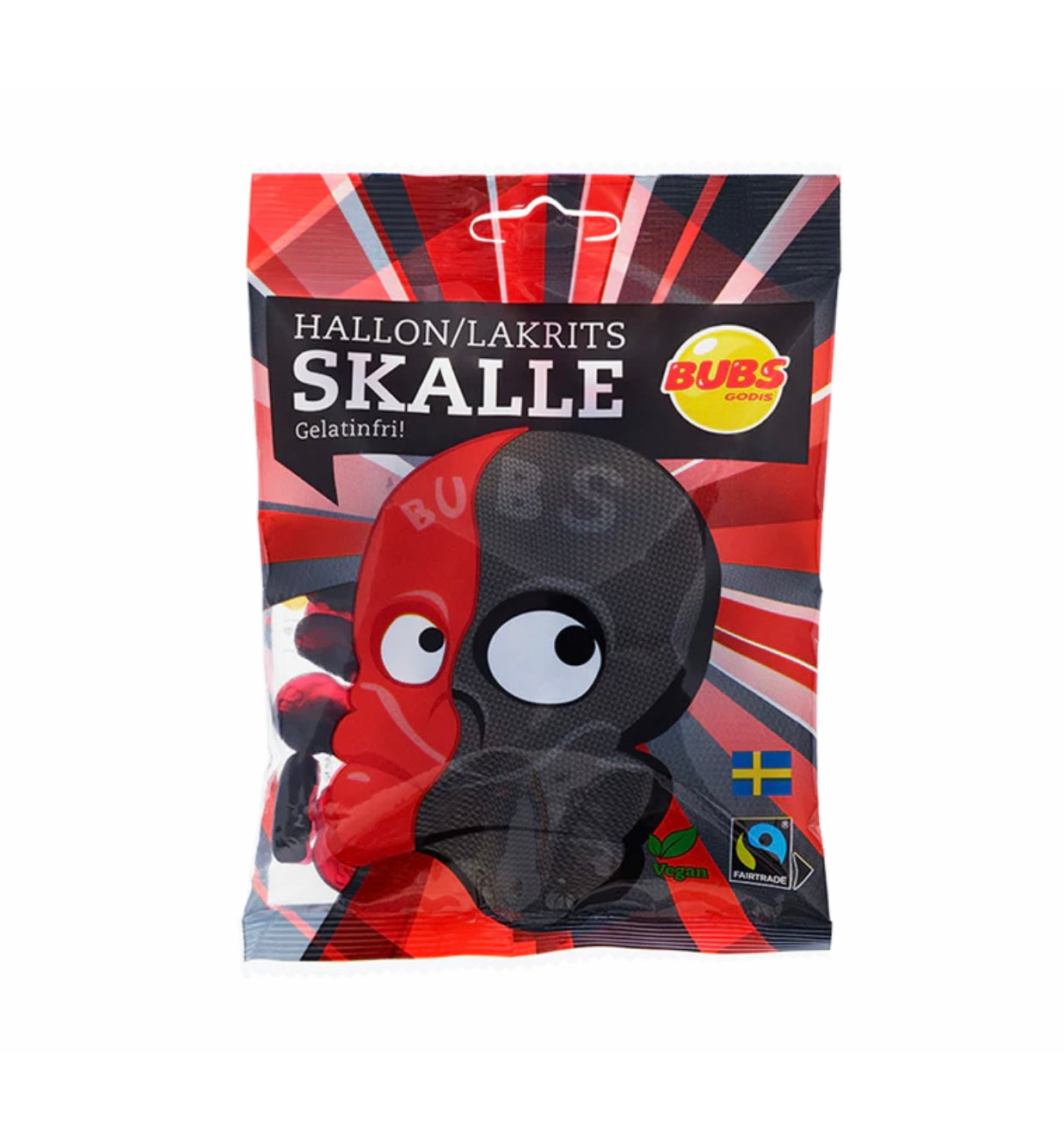 BUBS GODIS SKULLS RASPBERRY & LIQUORICE