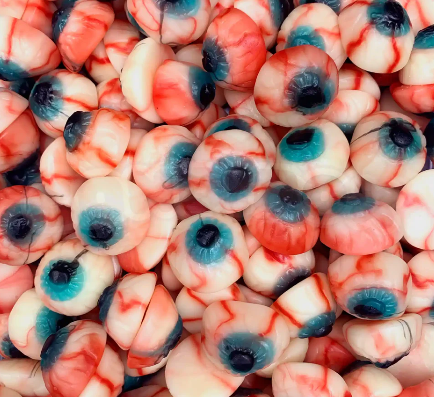 Oeil fourré fraise (100g)